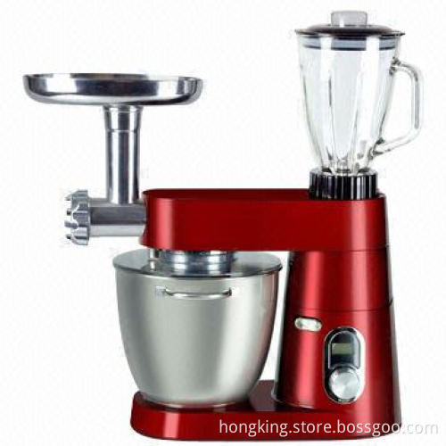 Stand mixer with metal body and 7L stainless steel bowl, meat grinder, mixer and blender function